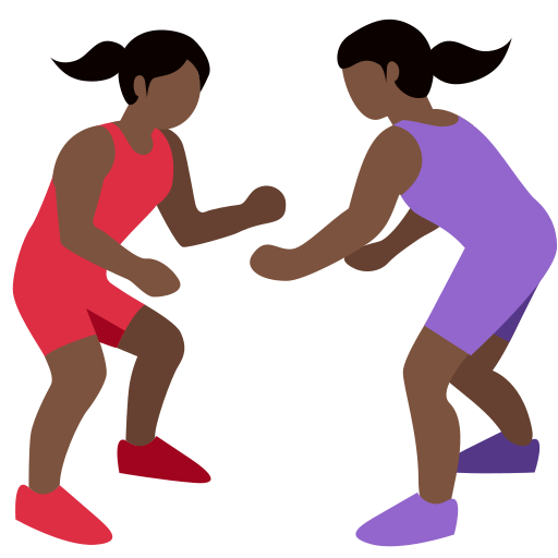 Women Wrestling: Dark Skin Tone Women Wrestling: Dark Skin Tone