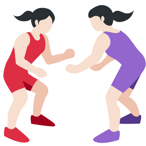 Women Wrestling: Light Skin Tone Women Wrestling: Light Skin Tone