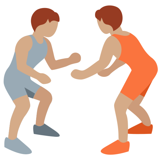 People Wrestling: Medium Skin Tone People Wrestling: Medium Skin Tone