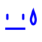 Downcast Face with Sweat