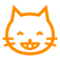 Grinning Cat with Smiling Eyes
