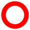 Hollow Red Circle