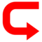 Left Arrow Curving Right