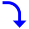 Right Arrow Curving Down