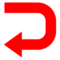 Right Arrow Curving Left
