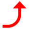 Right Arrow Curving Up