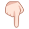 Nedåtpekande finger: Ljus Hudton