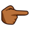 Högerpekande finger: Mellanmörk Hudton