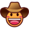 Ansikte med cowboyhatt