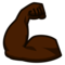 Spänd biceps: Mörk Hudton