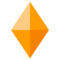 Stor orange diamantform