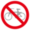 Förbud mot trafik med cykel