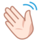 Vinkande hand: Ljus Hudton