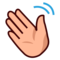 Vinkande hand: Mellanljus Hudton