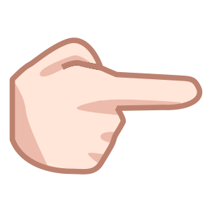 Högerpekande finger: Ljus Hudton