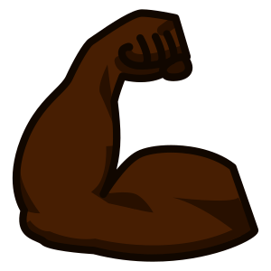 Spänd biceps: Mörk Hudton