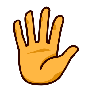 Hand med utspretade fingrar