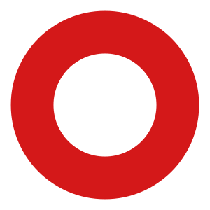Ihålig röd cirkel