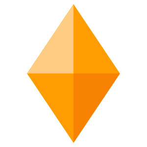 Stor orange diamantform