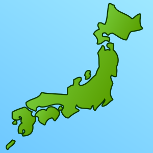 Karta över Japan