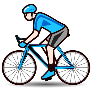 Person som cyklar: Ljus Hudton