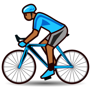 Person som cyklar: Mellanmörk Hudton