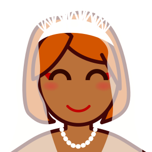 Person i brudslöja: Mellanmörk Hudton