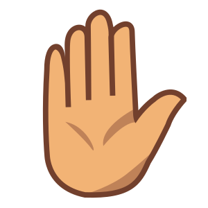 Hand i luften: Mellanhudton