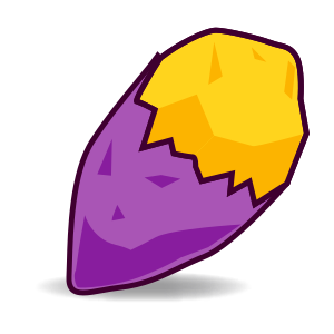 Rostad sötpotatis