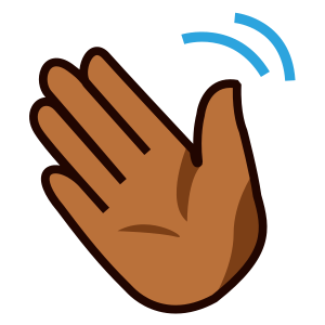 Vinkande hand: Mellanmörk Hudton