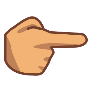 Högerpekande finger: Mellanhudton