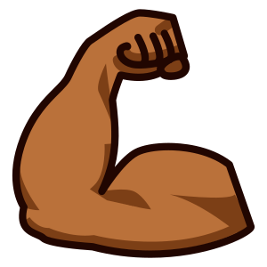 Spänd biceps: Mellanmörk Hudton
