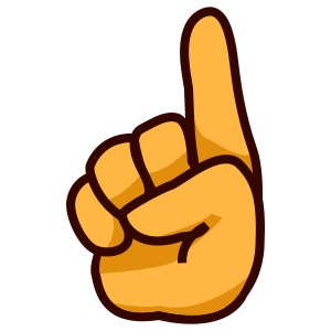 Uppåtpekande pekfinger