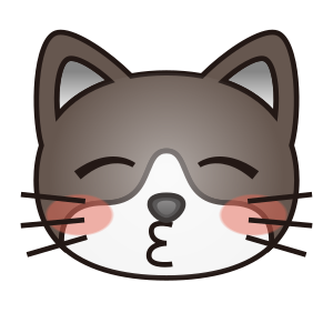 Kyssande kattansikte