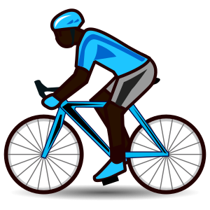 Person som cyklar: Mörk Hudton