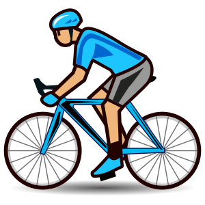 Person som cyklar: Mellanljus Hudton