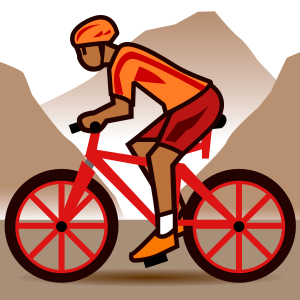 Person som cyklar på en mountainbike: Mellanmörk Hudton