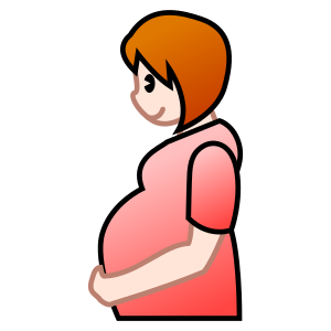 Gravid kvinna: Ljus Hudton