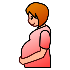 Gravid kvinna: Mellanljus Hudton