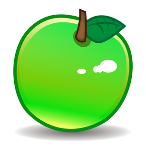 Grönt äpple