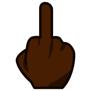 Långfinger upp: Mörk Hudton