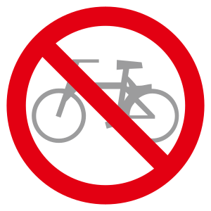 Förbud mot trafik med cykel