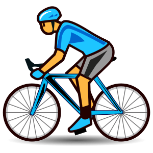 Person som cyklar