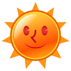 Sol med ansikte