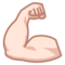 Spänd biceps: Ljus Hudton