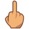 Långfinger upp: Mellanhudton