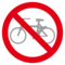 Förbud mot trafik med cykel