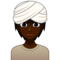Person med turban: Mörk Hudton