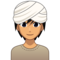 Person med turban: Mellanhudton
