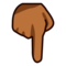 Backhand Index Pointing Down: Medium-Dark Skin Tone